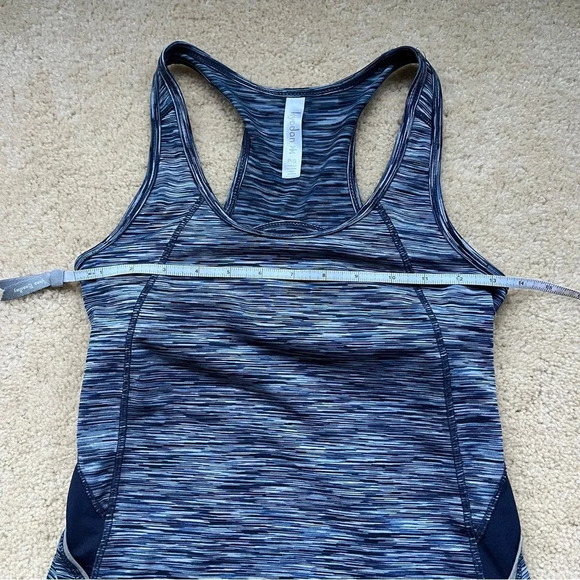 Kyodan Women’s Athletic Tank Top w/ Shelf Bra - S - EUC - Space Dye Navy Blue - Picture 10 of 11